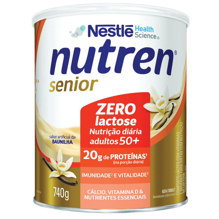 Nutren Senior Zero Lactose Baunilha – Lata 740g​