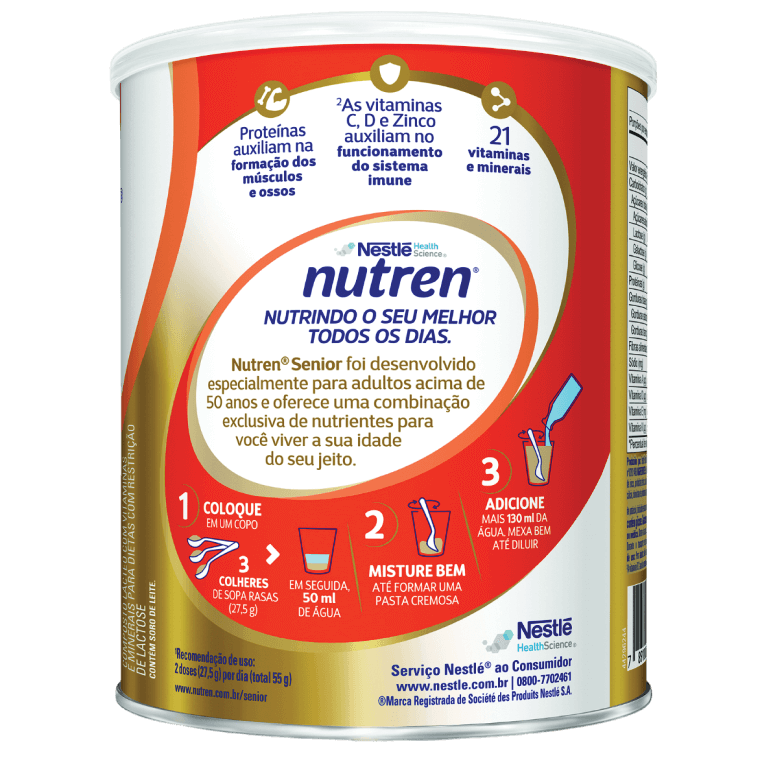 Nutren Senior Zero Lactose - Lata 740g