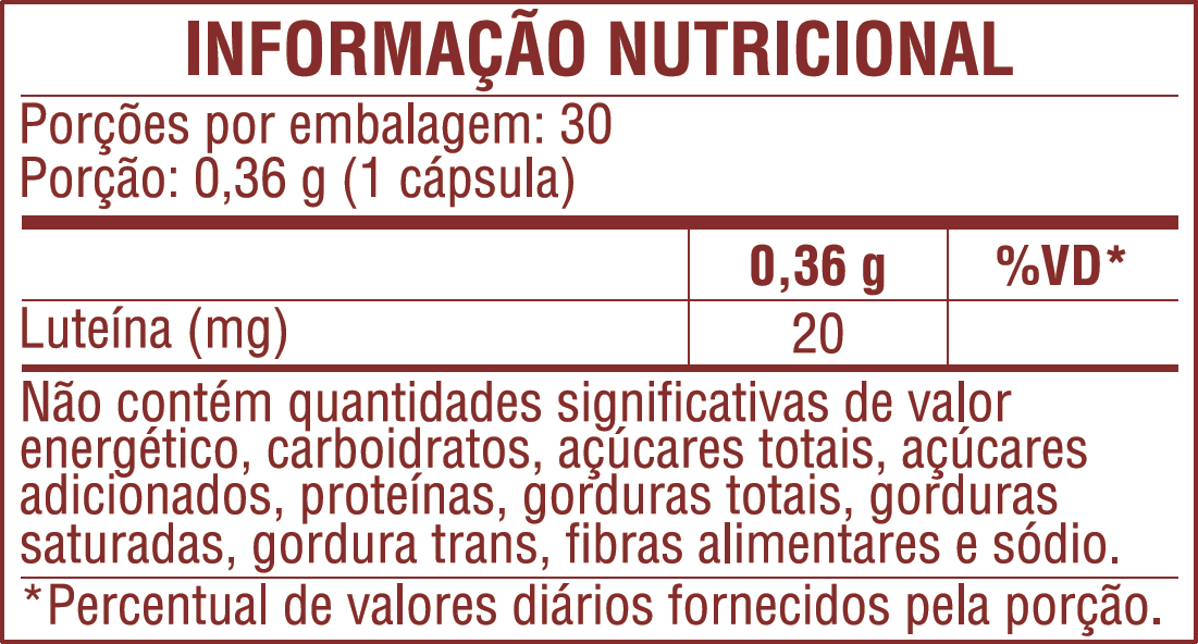 INFORMAÇÃO NUTRICIONAL