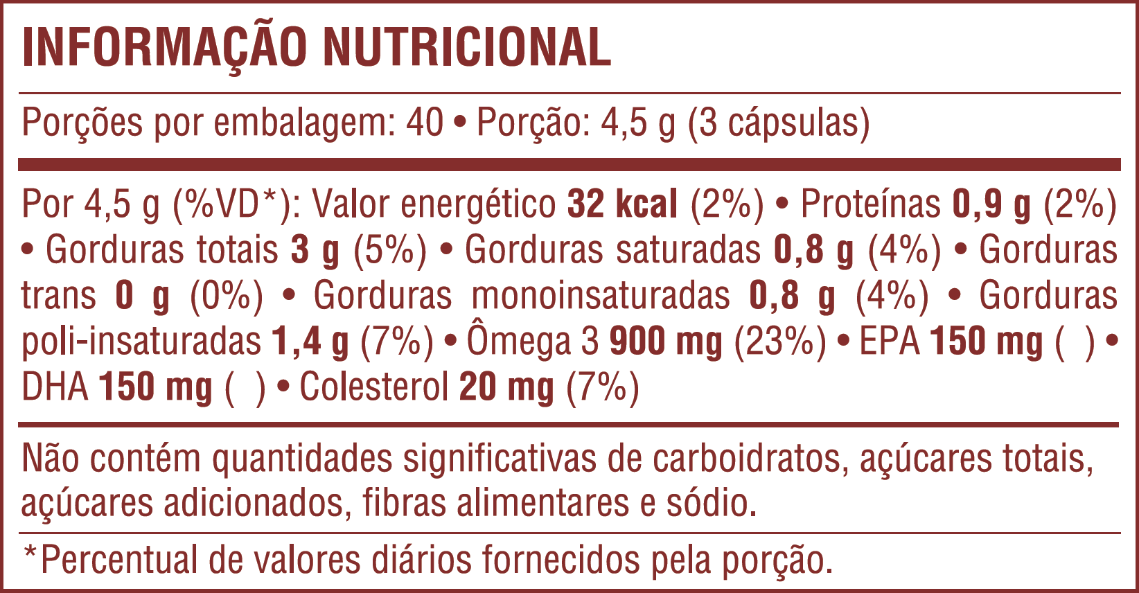 INFORMAÇÃO NUTRICIONAL